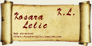 Kosara Lelić vizit kartica